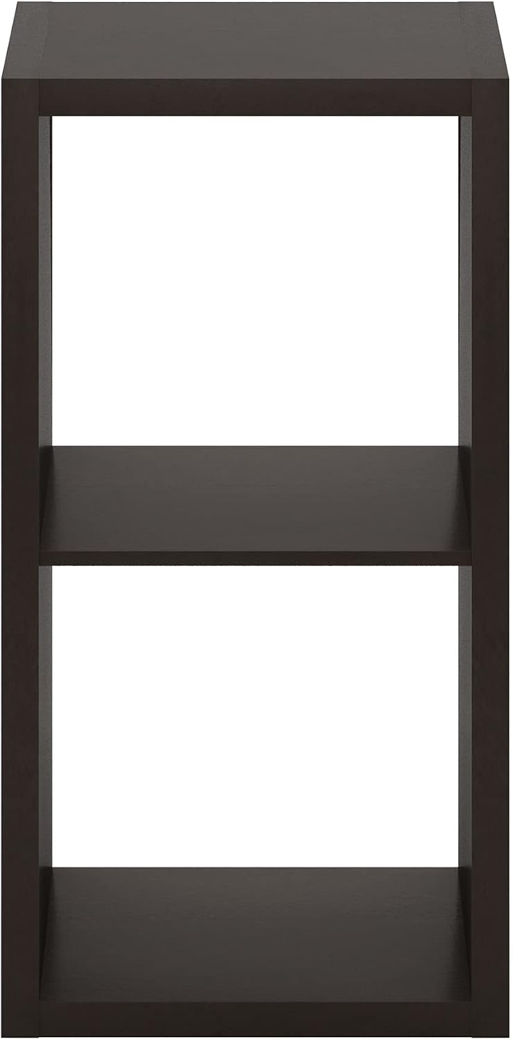 2-Cube Bookshelf, Modern Open Display Storage Shelf, Compact Bookcase for Living Room, Bedroom & Home Office