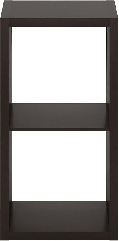 2-Cube Bookshelf, Modern Open Display Storage Shelf, Compact Bookcase for Living Room, Bedroom & Home Office