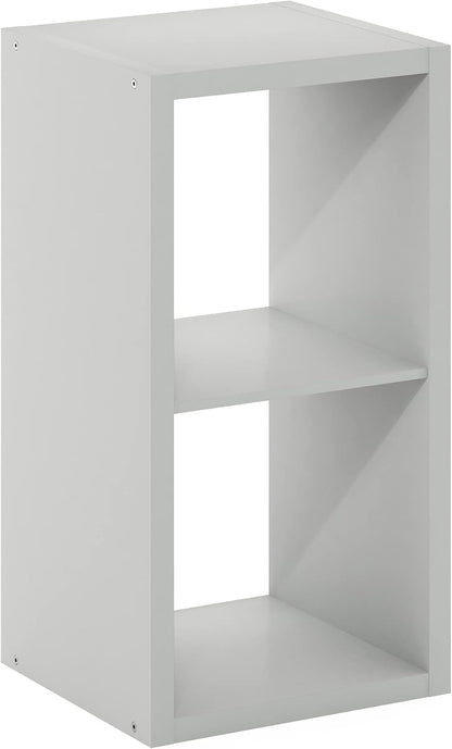 2-Cube Open Bookshelf, Compact Modern Storage Bookcase, Small Display Shelf for Living Room, Bedroom & Home Office