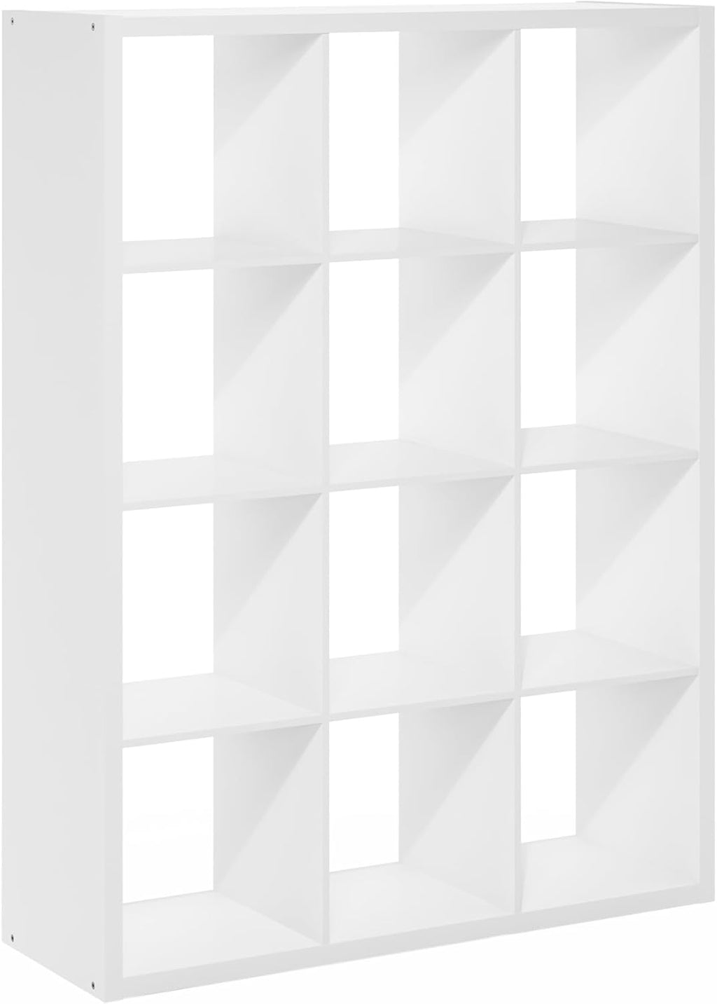 12-Cube Bookshelf, Reversible Open Display Bookcase, Modern Large Storage Organizer Shelf for Living Room, Bedroom & Home Office