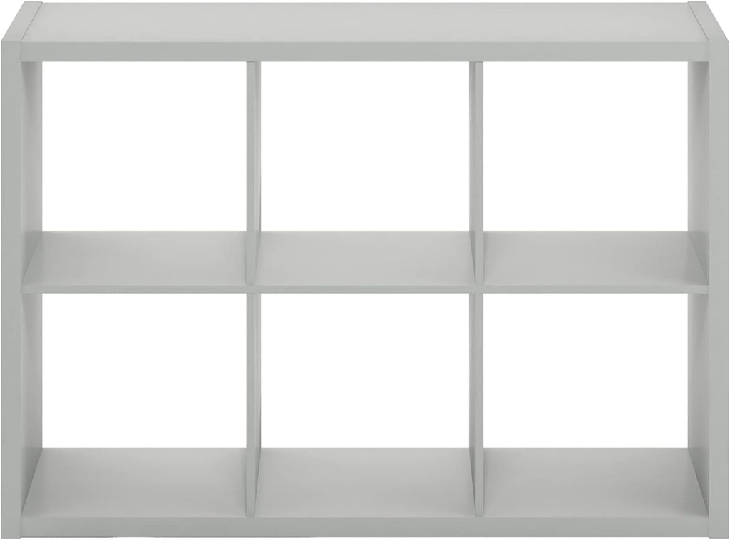 6-Cube Bookshelf, Reversible Open Display Bookcase, Modern Storage Organizer Shelf for Living Room, Bedroom & Home Office