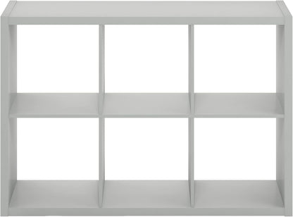 6-Cube Bookshelf, Reversible Open Display Bookcase, Modern Storage Organizer Shelf for Living Room, Bedroom & Home Office