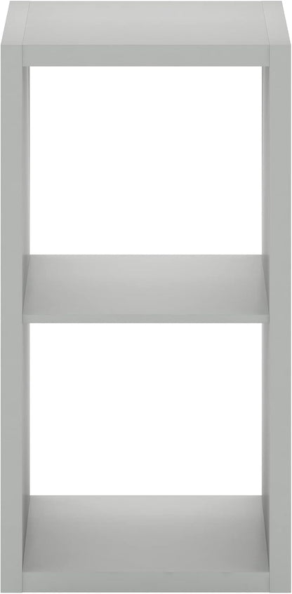 2-Cube Open Bookshelf, Compact Modern Storage Bookcase, Small Display Shelf for Living Room, Bedroom & Home Office