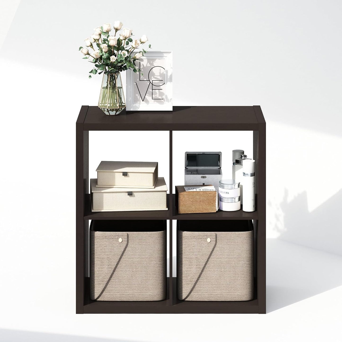 Cube Closet Organizer Storage Shelf, Modular Open Storage Rack for Clothes, Shoes & Bins, Wooden Cube Organizer for Bedroom & Closet