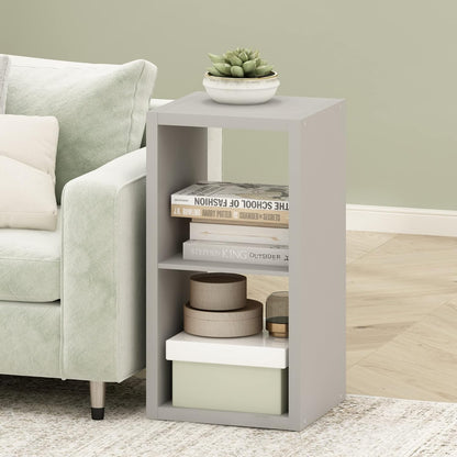 2-Cube Open Bookshelf, Compact Modern Storage Bookcase, Small Display Shelf for Living Room, Bedroom & Home Office