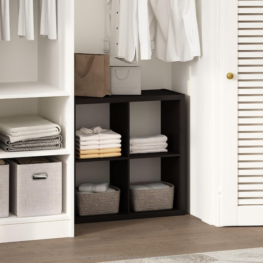 Cube Closet Organizer Storage Shelf, Modular Open Storage Rack for Clothes, Shoes & Bins, Wooden Cube Organizer for Bedroom & Closet